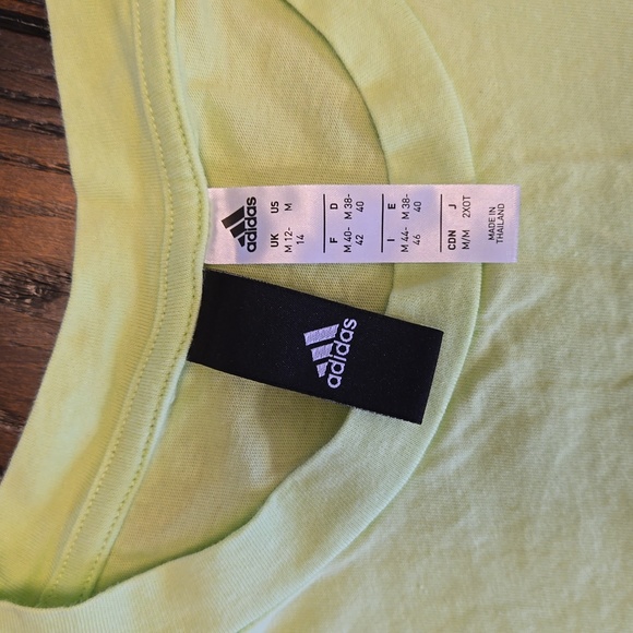 Adidas Neon Green Cropped Tank Top, Women's Size Medium, Decent Condition - Picture 3 of 7